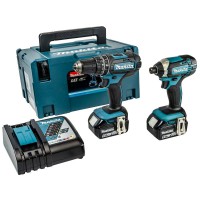 Makita DLX2131TJ 18V LXT 2-Piece Combi Kit, DHP482 & DTD152 2 x 5.0Ah Batteries, Charger & MakPac Case £299.00